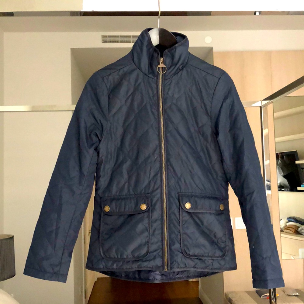 Navy Quilted Coat